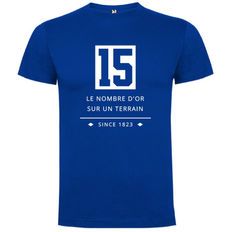 Tee shirt  "Quinze " Bleu