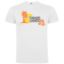 Tee shirt  "Beach" Blanc
