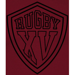 Tee shirt Rugby "xv" Framboise
