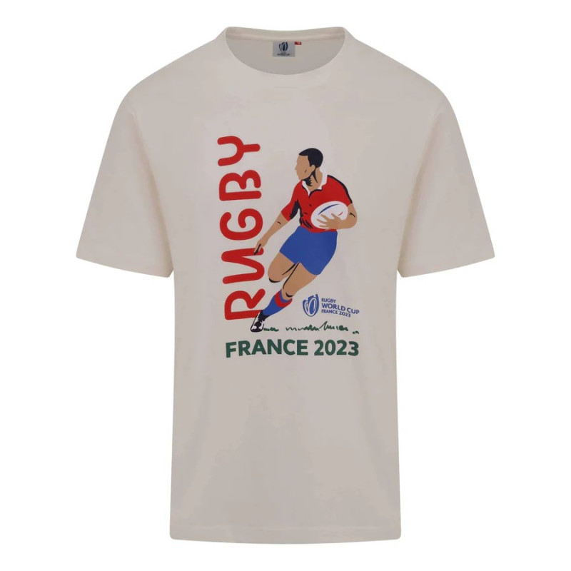 T-Shirt Rugby Coupe Du Monde De Rugby France 2023 écru