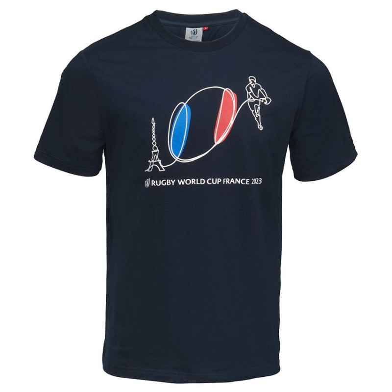 T-Shirt Rugby Player Coupe Du Monde De Rugby France 2023 Bleu