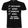 Tee shirt "Papa 100 % Rugby"