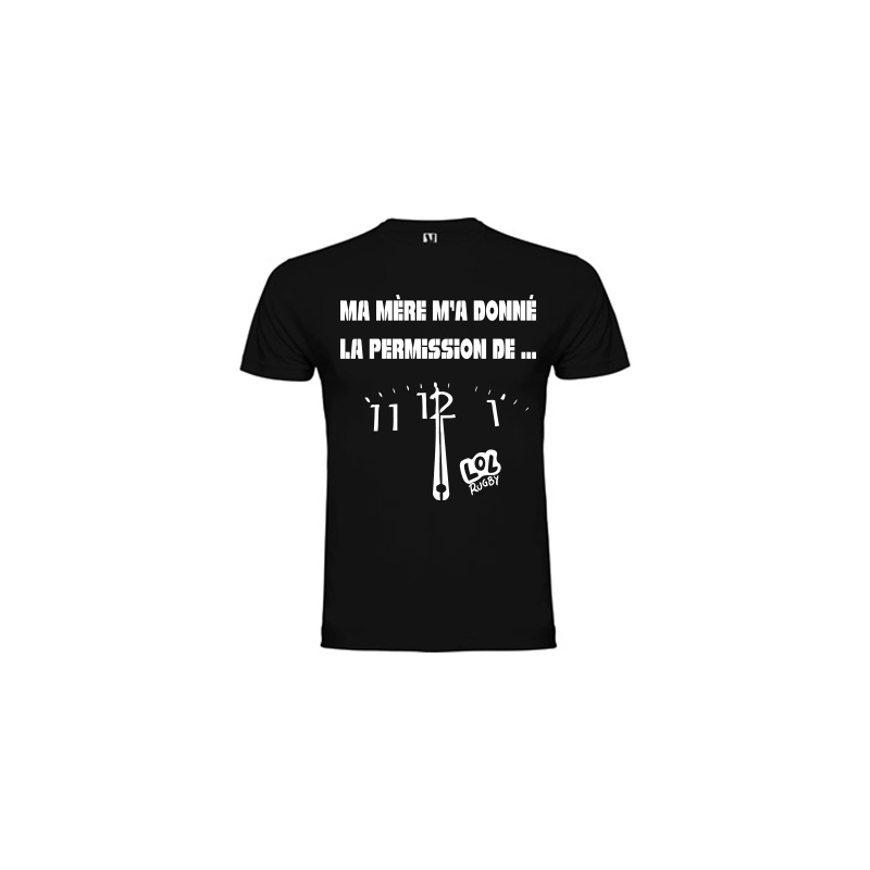 Tee shirt LOL Rugby " Permission..."