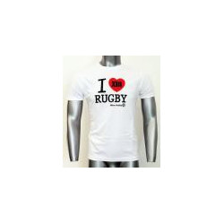 Tee shirt I Love Rugby XIII Blanc