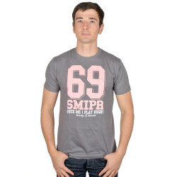 SUCK ME  " I PLAY RUGBY " 69  gris / rose