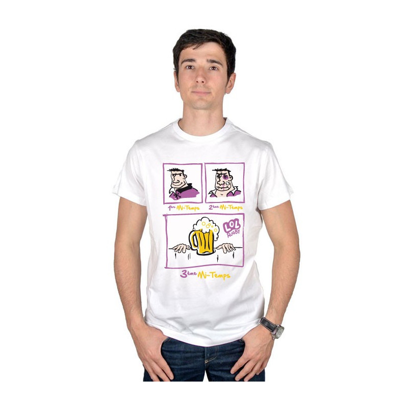 Tee shirt LOL Rugby " 1.2.3 bière" Blanc