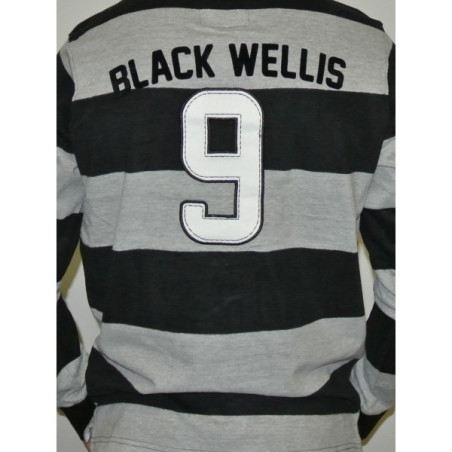 Polo enfant Rayé Black Wellis Noir 