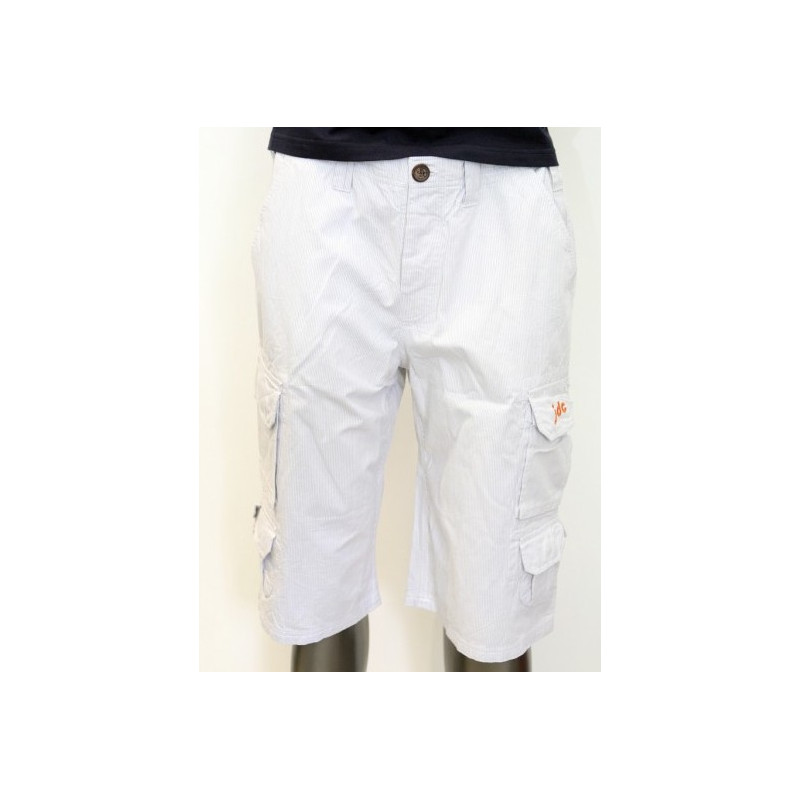 Bermuda Jus de Chaussettes "Cali" rayé ciel