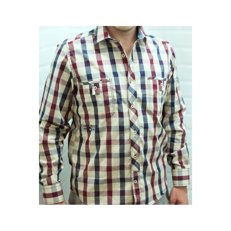 Chemise Cambé carreaux beige