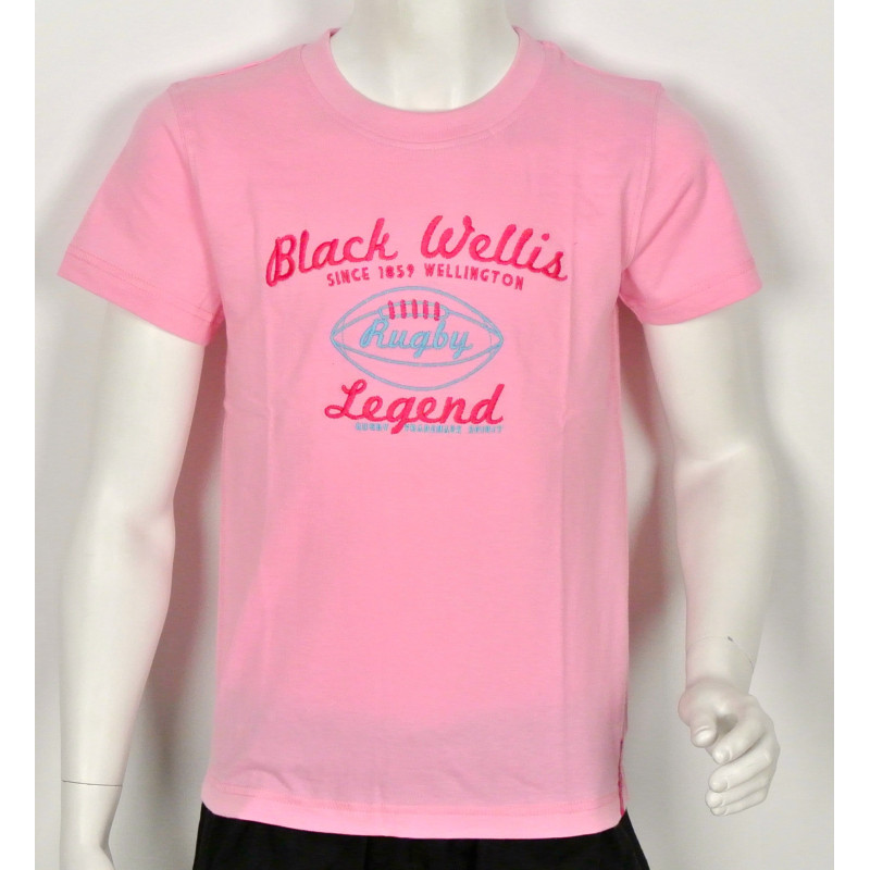 Tee Shirt Black Wellis Junior Rose