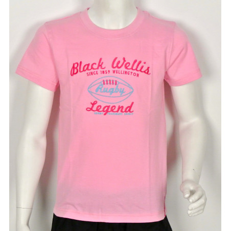 Tee Shirt Black Wellis Junior Rose