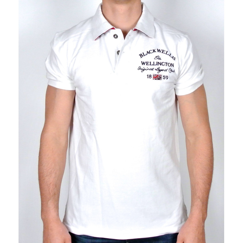 Polo Rugby Black Wellis Wellington blanc