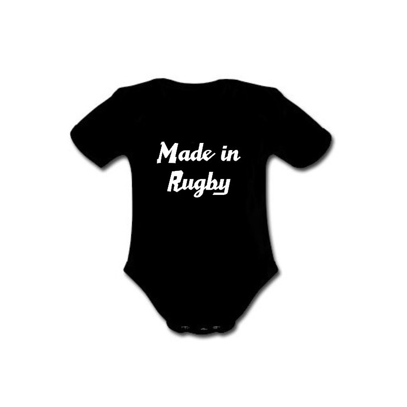 Body bébé "Made in Rugby" Noir/Blanc