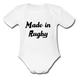 Body bébé "Made in Rugby" Blanc/Noir