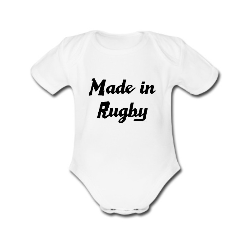 Body bébé "Made in Rugby" Blanc/Noir