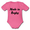 Body bébé "Made in Rugby" Rose/Noir