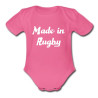 Body bébé "Made in Rugby" Rose/Blanc