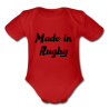 Body bébé "Made in Rugby" Rouge/Noir