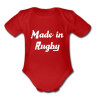 Body bébé "Made in Rugby" Rouge/Blanc
