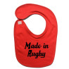 Bavoir bébé "Made in Rugby" Rouge/Noir