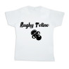 Tee shirt rugby bébé "Rugby Tétine" Blanc/Noir