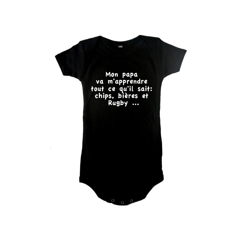 Body bébé "Chips" Noir/Blanc