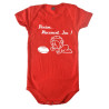Body bébé "Flexion... Jeu !!" Rouge/Blanc