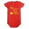 Body bébé "Flexion... Jeu !!" Rouge/Jaune