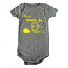 Body bébé "Flexion... Jeu !!" Gris/Jaune