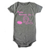 Body bébé "Flexion... Jeu !!" Gris/Rose