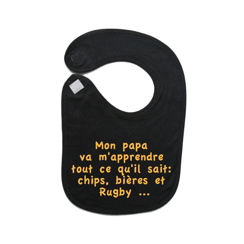 Bavoir bébé "Chips" Noir/Or