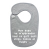 Bavoir bébé "Chips" Gris/Blanc