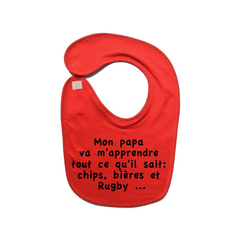 Bavoir bébé "Chips" Rouge/Noir