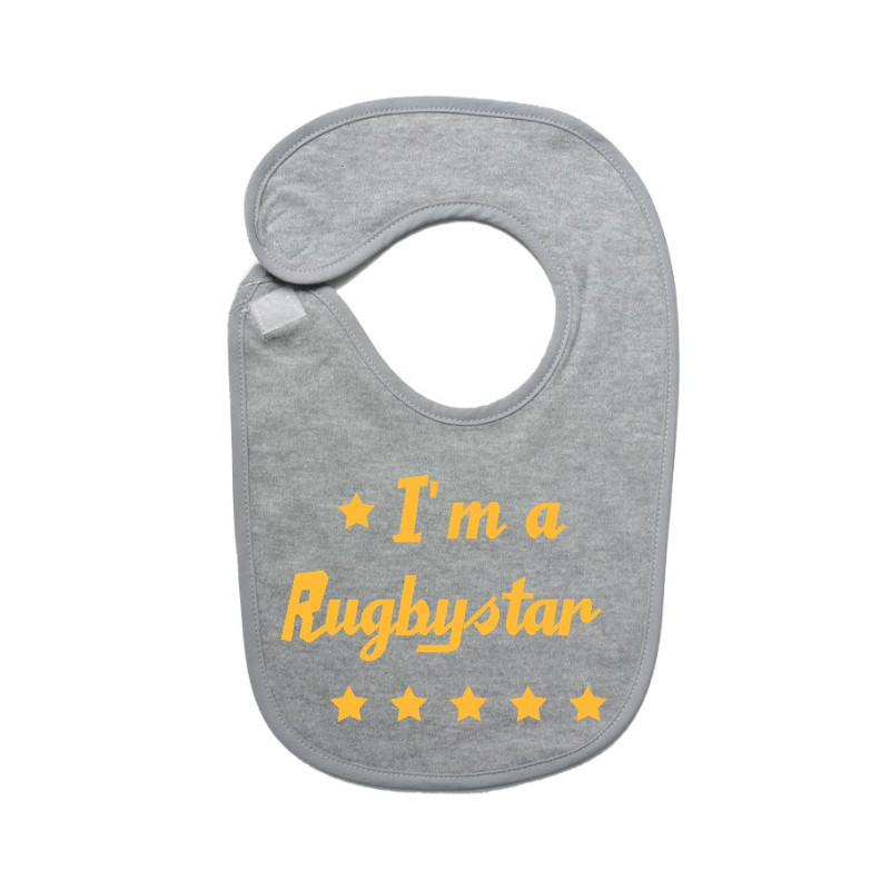 Bavoir bébé "Rugbystar" Gris/Or