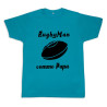 Tee shirt rugby bébé "RugbyMan comme Papa" Bleu/Noir