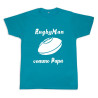 Tee shirt rugby bébé "RugbyMan comme Papa" Bleu/Blanc