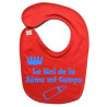 Bavoir bébé "Roi de la 3ème mi-temps" Rouge/Bleu