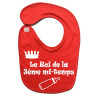 Bavoir bébé "Roi de la 3ème mi-temps" Rouge/Blanc