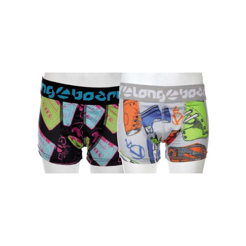 Lot de 2 boxers Longboard  Gris/Noir