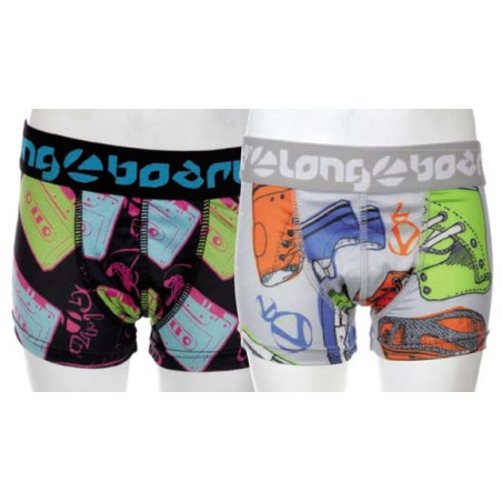 Lot de 2 boxers Longboard  Gris/Noir