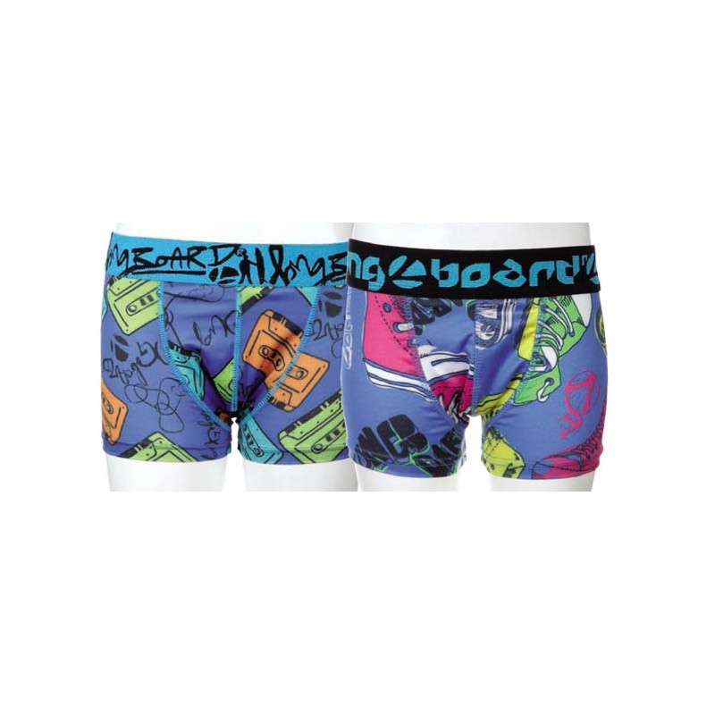 Lot de 2 boxers Longboard Kids Bleu