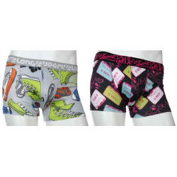 Lot de 2 boxers Longboard Gris/Noir KIDS