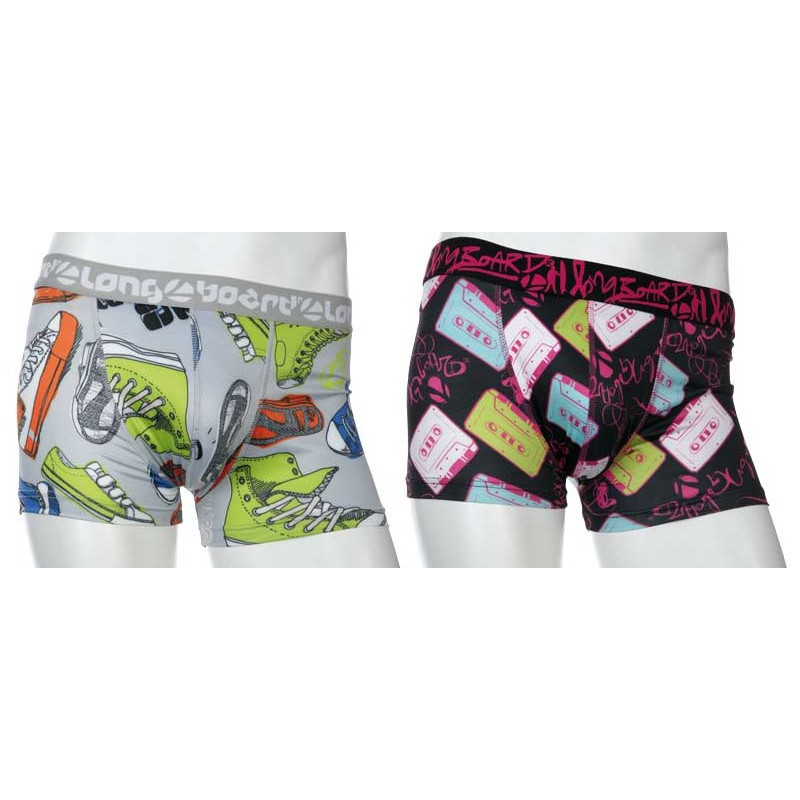 Lot de 2 boxers Longboard Gris/Noir KIDS