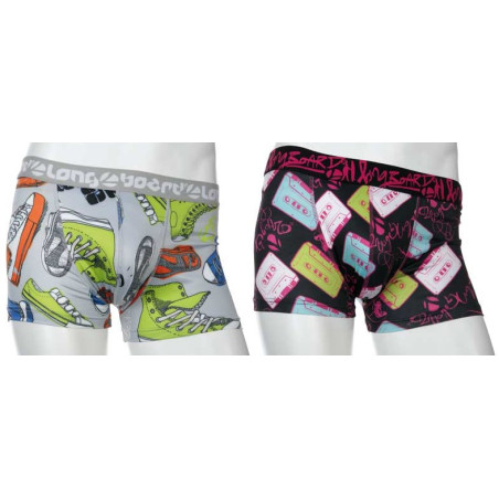 Lot de 2 boxers Longboard Gris/Noir KIDS