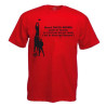 Tee shirt Rugby Humour "Chuck Norris" Touche Rouge/Noir