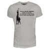 Tee shirt Rugby Humour "Chuck Norris" Touche Gris/Noir