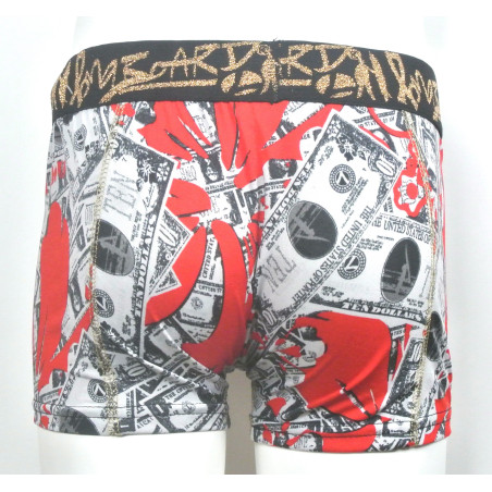 Boxer Longboard Junior Billets Gris/Rouge