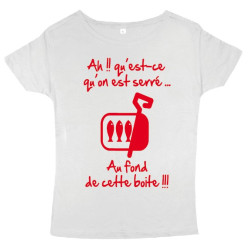 Tee shirt femme 3ème mi-temps "Sardines" Blanc/Rouge