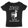 Tee shirt femme 3ème mi-temps "Sardines" Noir/Blanc
