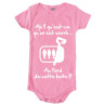 Body bébé 3ème mi temps humour "Sardines" Rose/Blanc